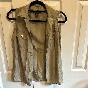 Tommy Bahama Tan Silk Casual Button Down Shirt